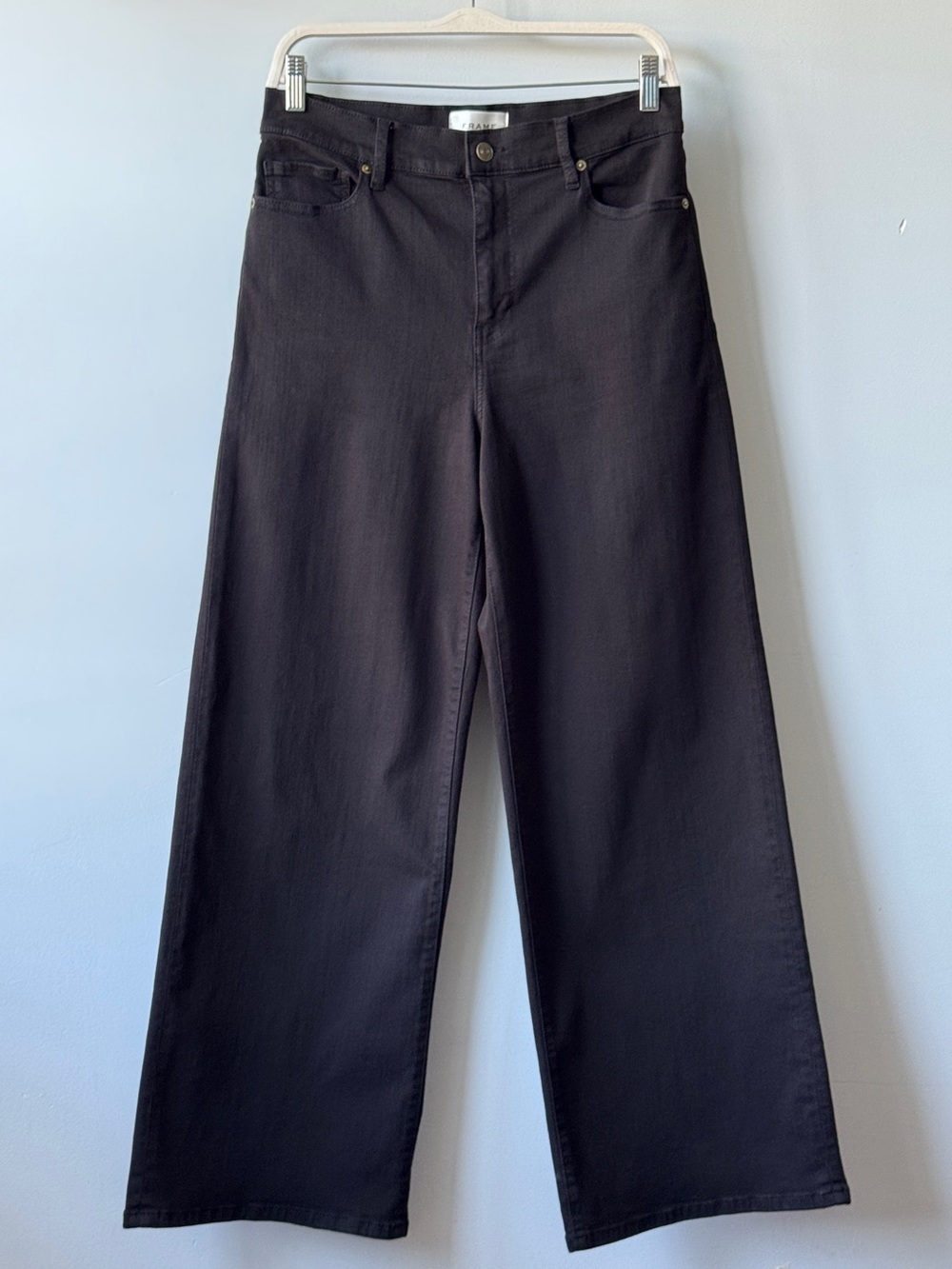 FRAME Le Slim Palazzo Jeans - Black - Size 29